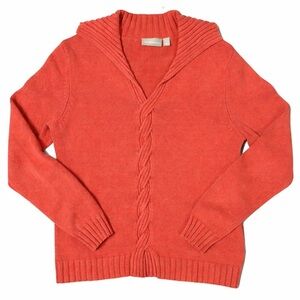 Croft & Barrow Cable Knit Shawl Collar Sweater